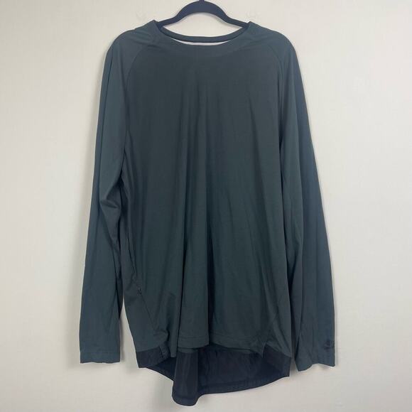 Nike men’s army green coal long sleeve tee with zipper pocket size XL - Picture 7 of 7